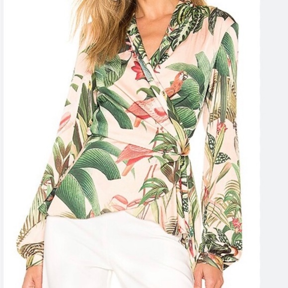 PatBO Tops - PatBo silk wrap blouse